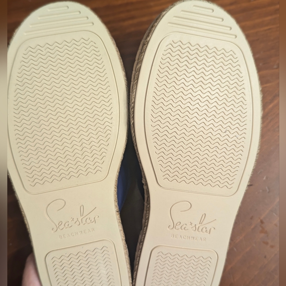 SEA STAR Water Shoe Harbourside Mule Royal Blue Embroidered Espradille New 7 - Picture 4 of 4